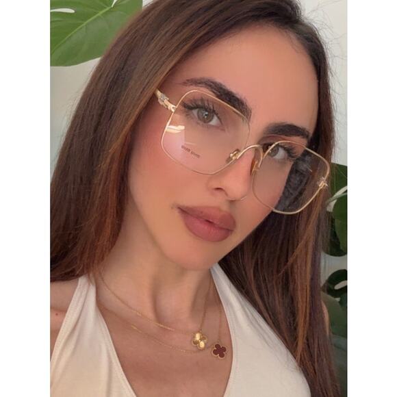 NEW Miu Miu MU51YV Gold Oversized Square Eyeglasses Frames main image 6